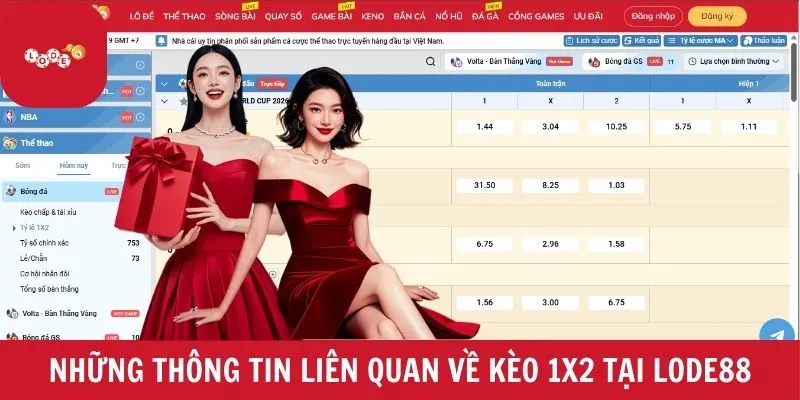 Những thông tin liên quan về kèo 1x2 tại LODE88